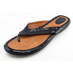 Born Concept Size 11 M Black Flip Flop Synthetic Women‎ Sandal Shoes